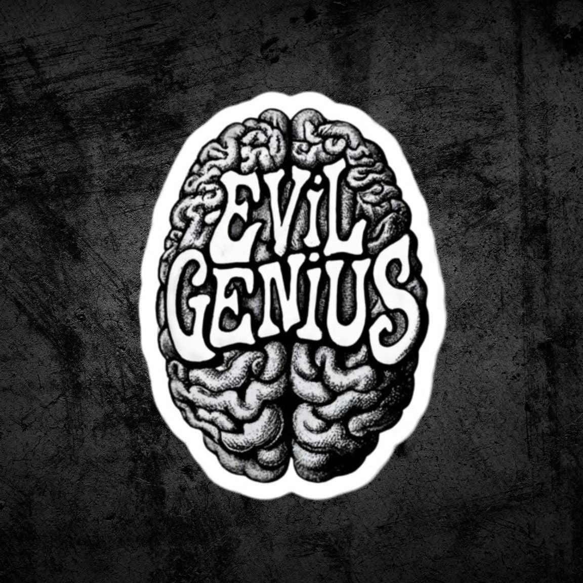 Evil Genius Brain Kiss-Cut Sticker