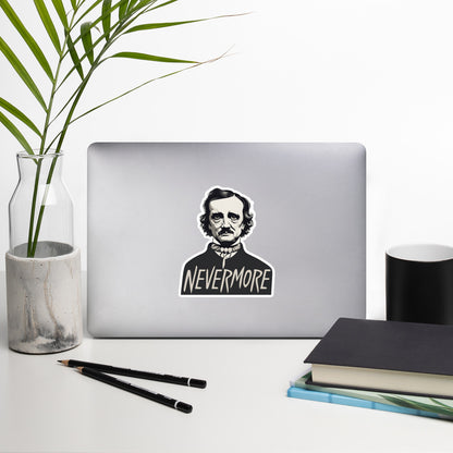 Edgar Allan Poe Kiss-Cut Sticker - Nevermore