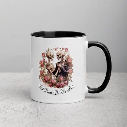 'Til Death Do Us Part Skeleton Bride & Groom Mug - 11oz